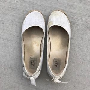 White UGG flats